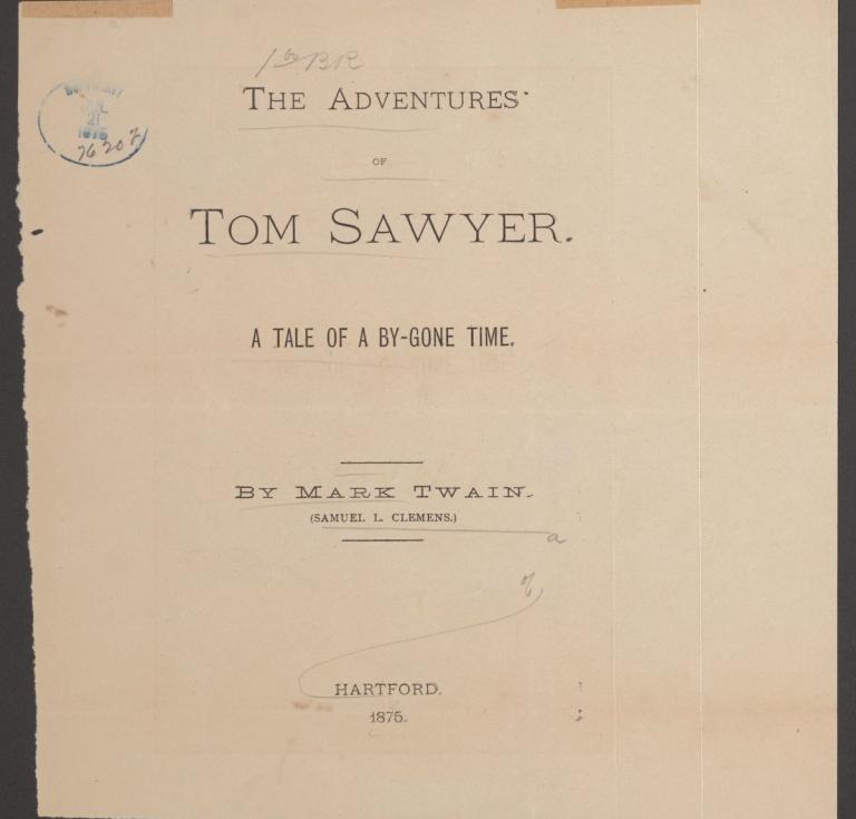 Tom Sawyer title page