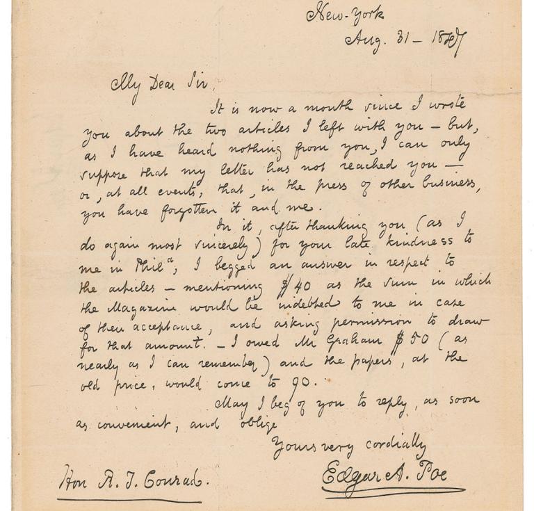 Poe letter RR