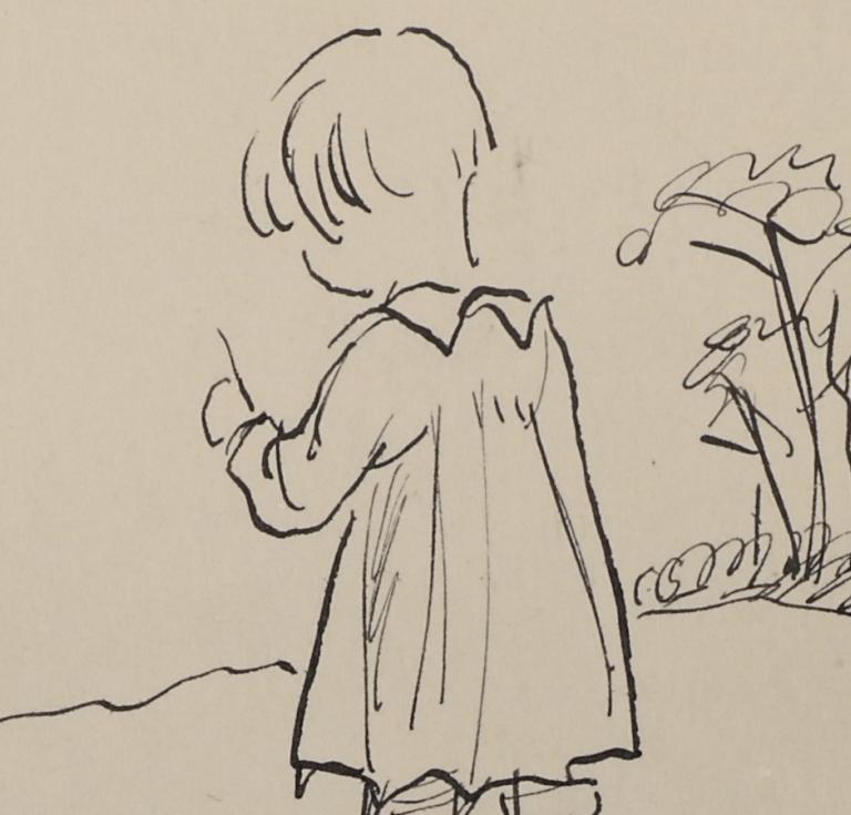 Sketch of Christopher Robin by E.H. Shepard