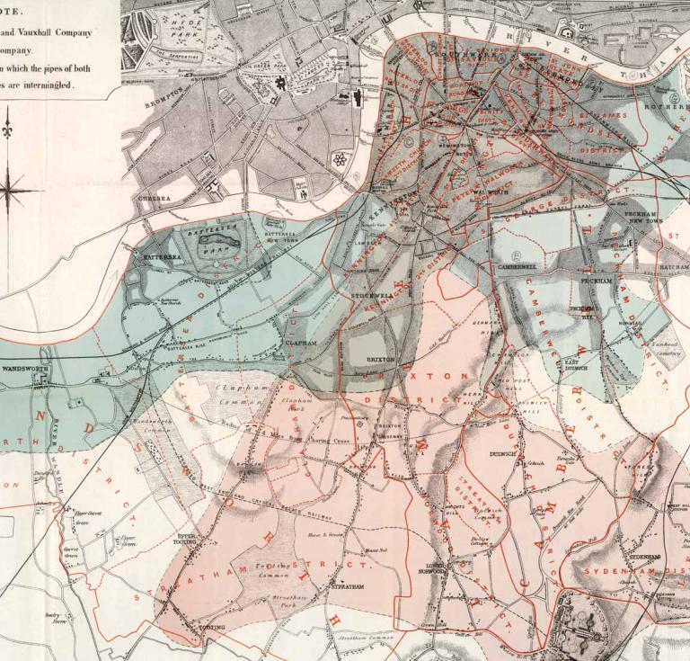 Dr. John Snow used this map to further demonstrate that cholera was not caused by foul city air but by something in the water.