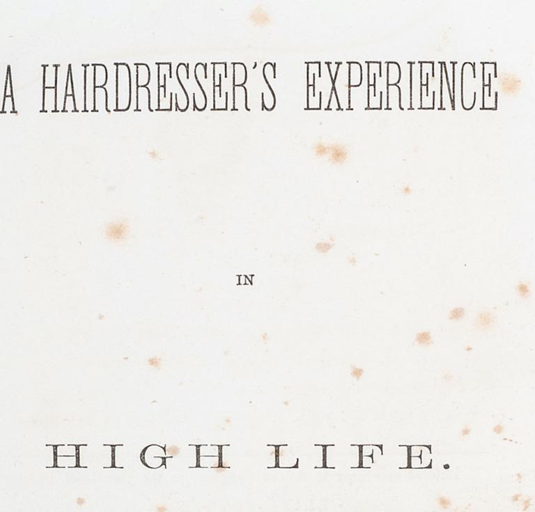 Hairdessing book 1859