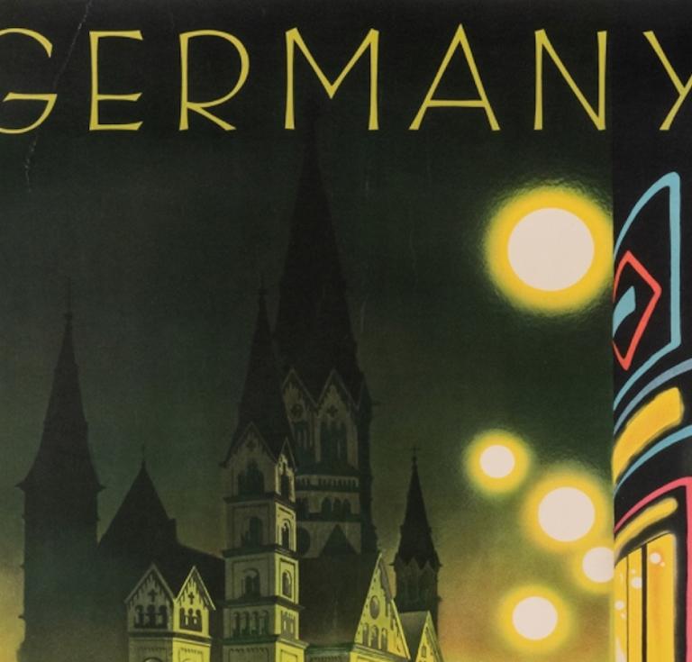 Germany vintage travel poster