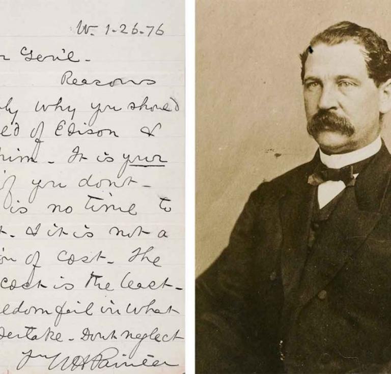 Thomas Eckert letter and portrait