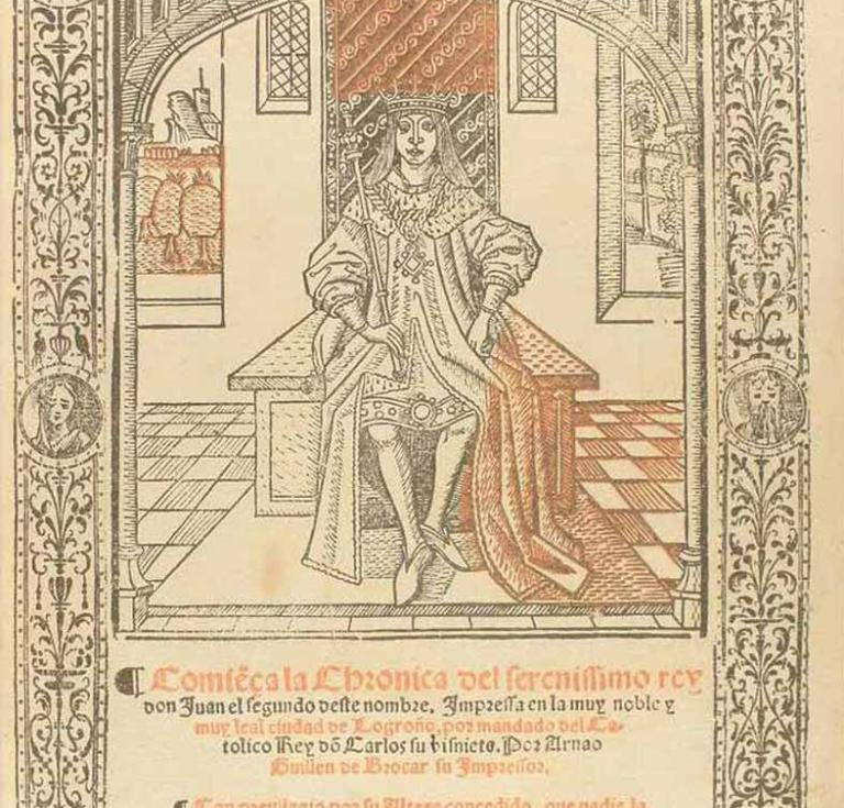 Title page of 1517 Spanish chronicle