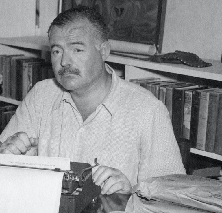 Ernest Hemingway at his home Cuba