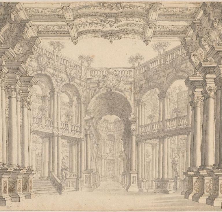Carlo Galli Bibiena, A Colonnaded Stage Set