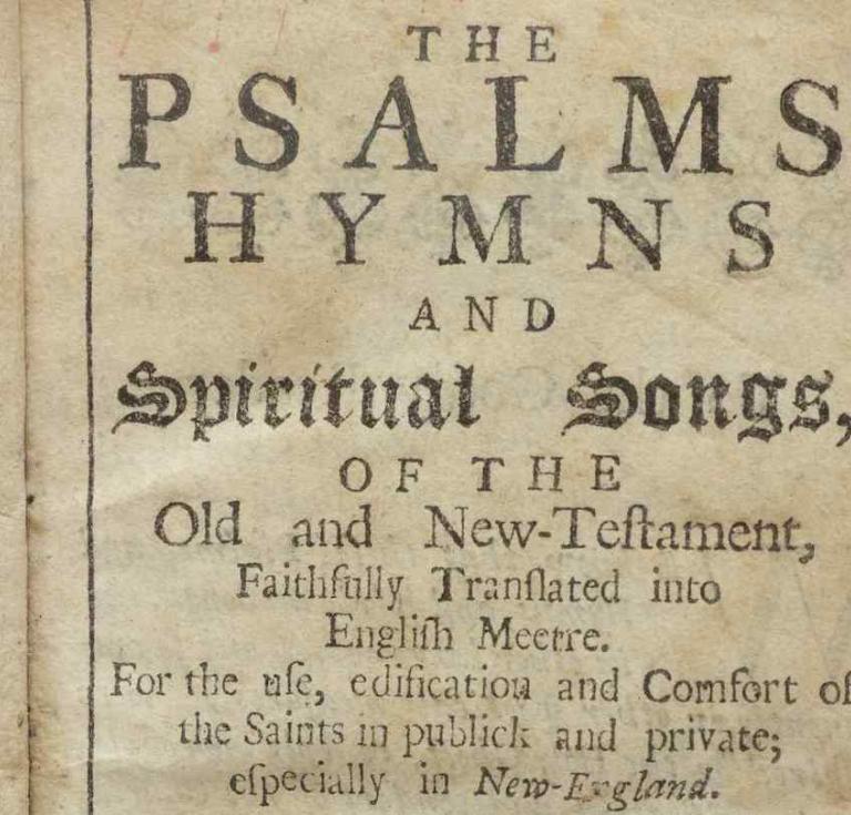 1693 Bay Psalm Book title page