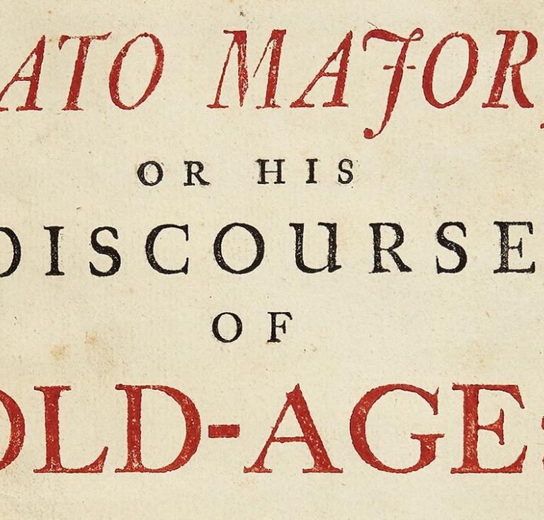 Title page for Cato Major (1744)
