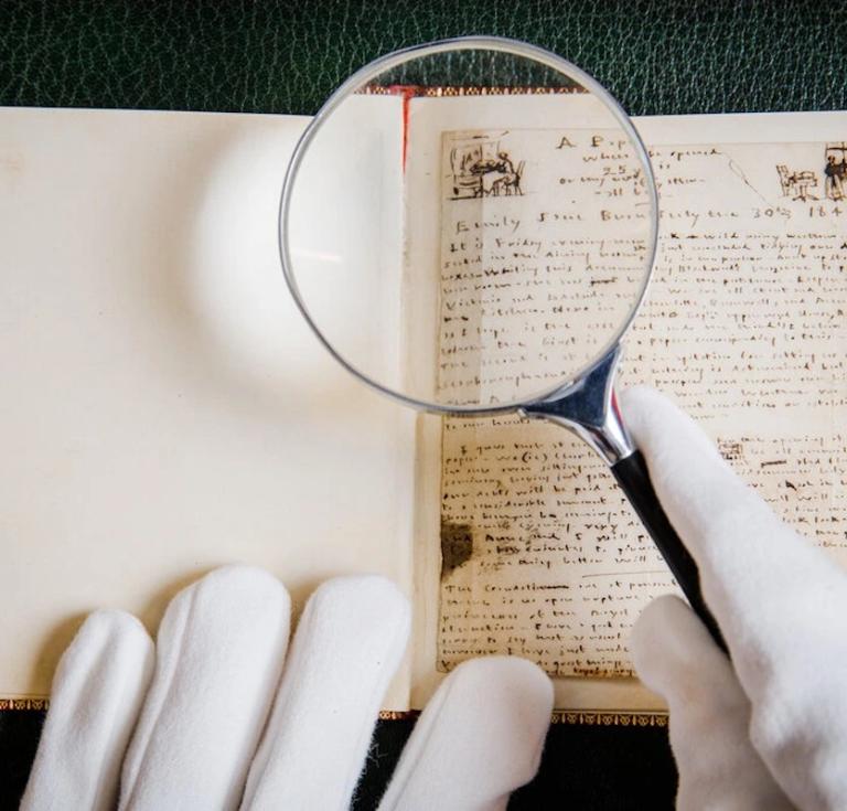 A manuscript birthday message from Emily Brontë to her sister Anne Brontë
