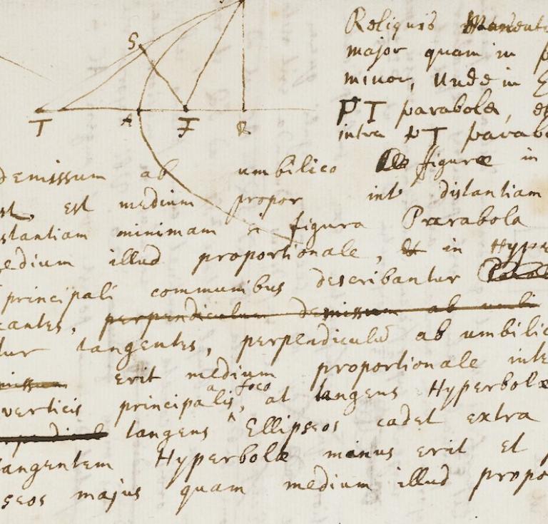 Newton Principia manuscript