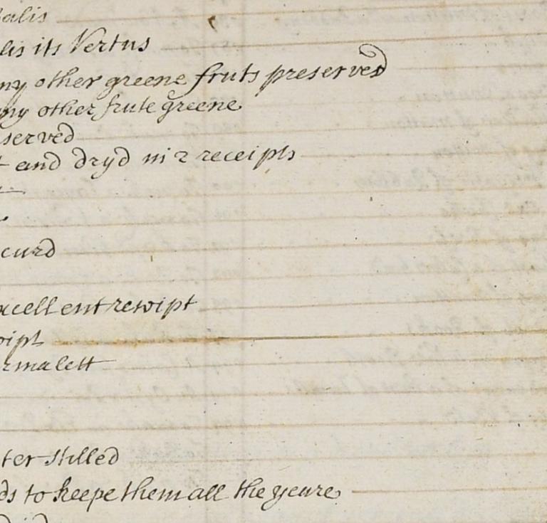 Manuscript recipe book of Ann Broke