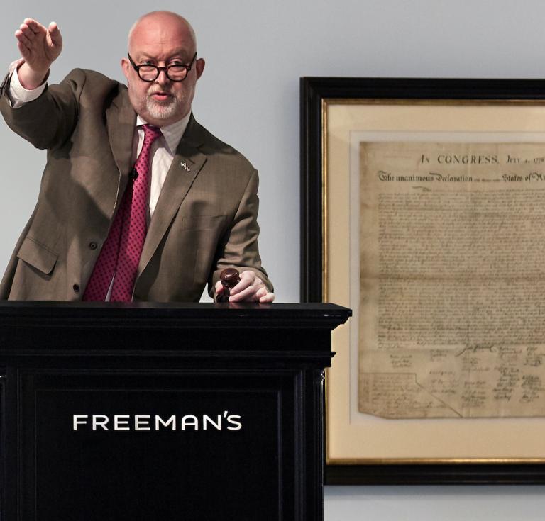 Freeman's auctioneer and the Declaration of Independence 