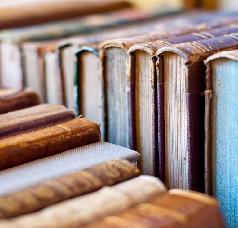 Stock photo of old books