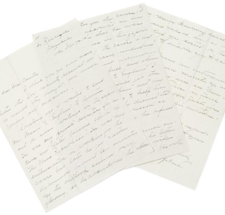 Autograph letter signed by Sun Yat-sen