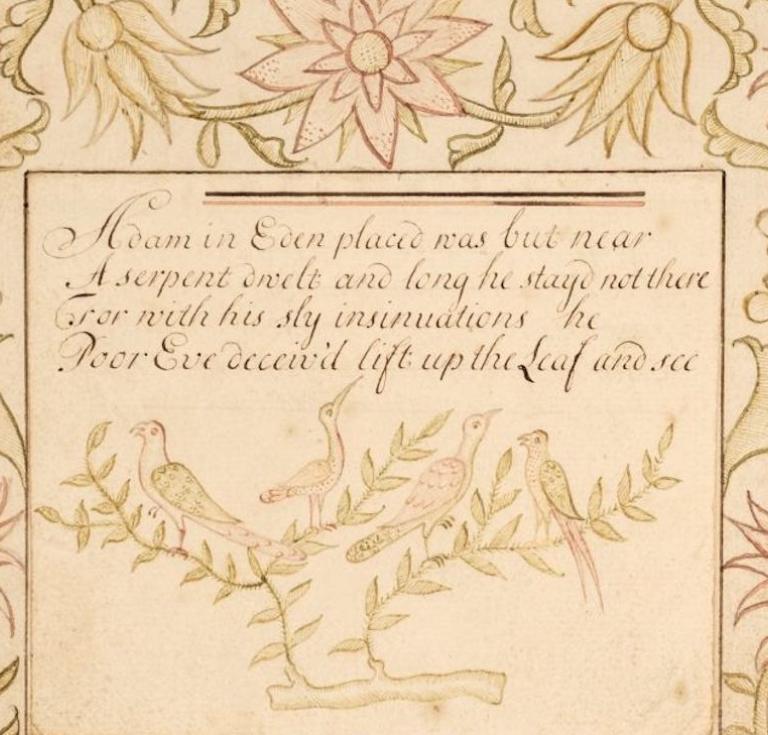 Robert Dodsley illustrated manuscript detail