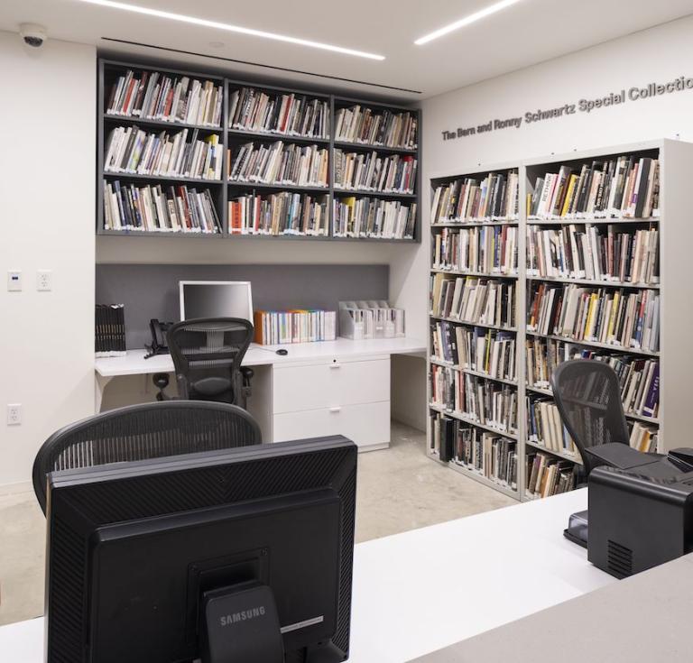 The Bern and Ronny Schwartz Special Collections Room at the International Center of Photography