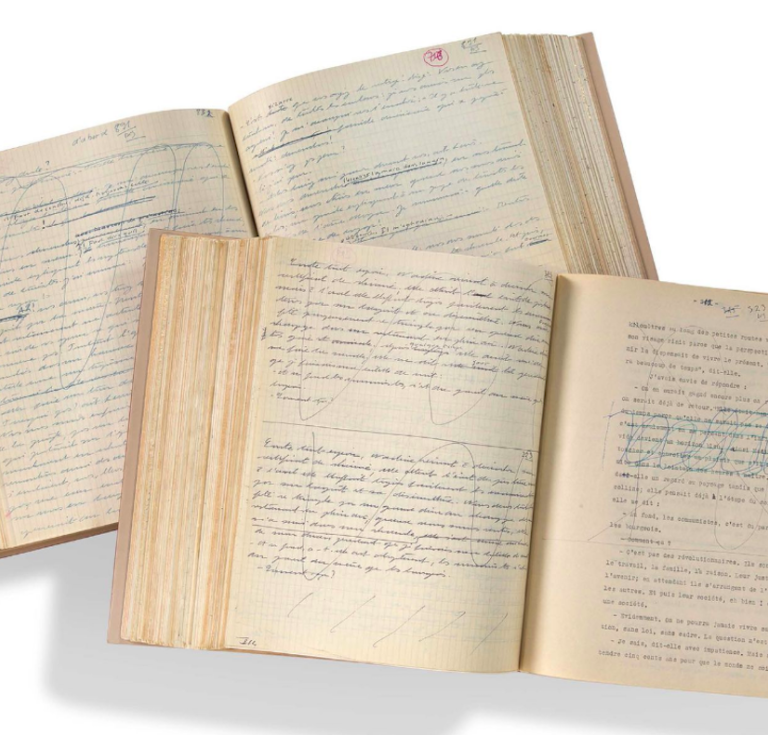 Simone de Beauvoir's manuscript of Les Mandarins