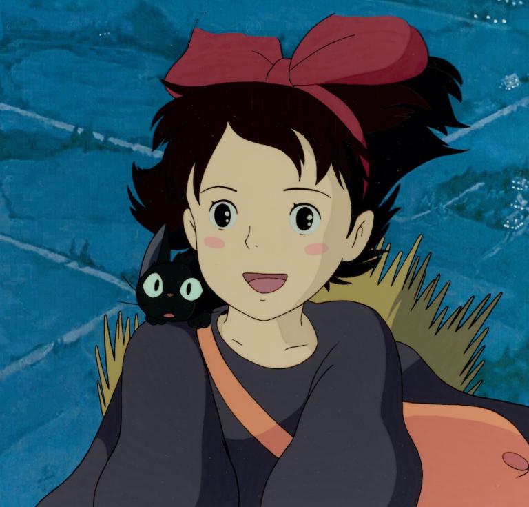 Kiki and Jiji cel from Kiki's Delivery Service