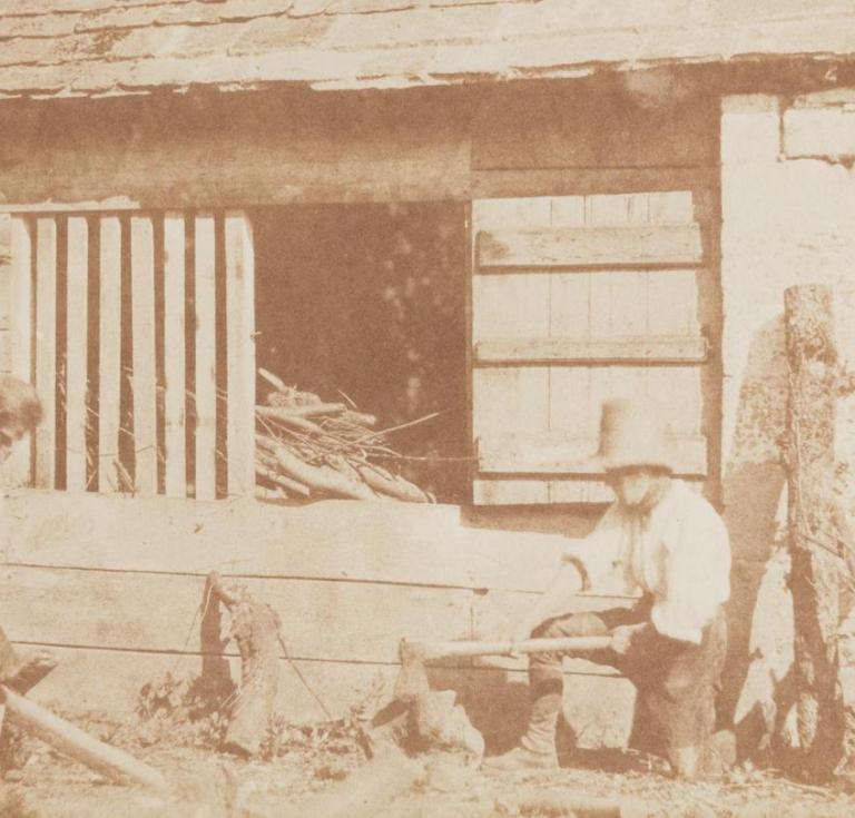 William Henry Fox Talbot print "Woodcutters"