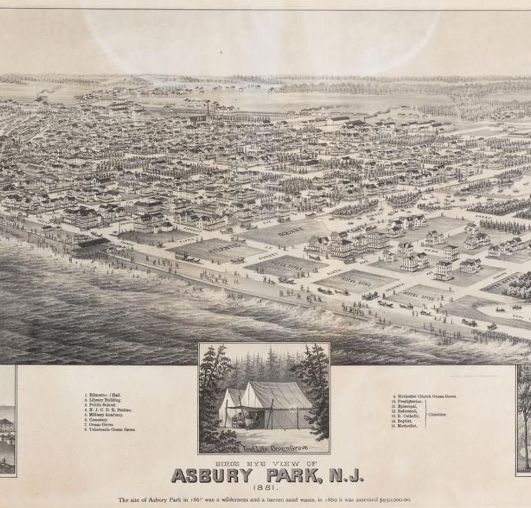 Asbury Park lithograph 1881