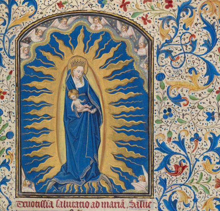 Illuminated manuscript of the Virgin Mary