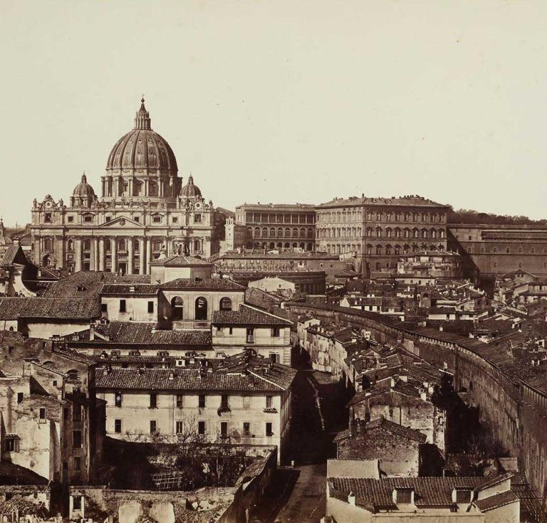 The Basilica of St. Peter’s and the Spina di Borgo Seen from Castel St. Angelo