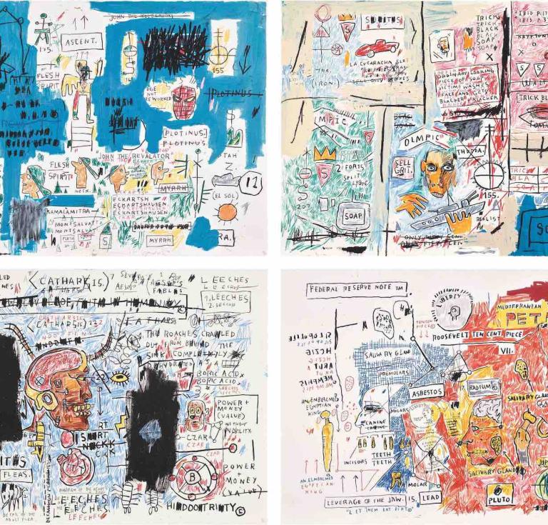After Jean-Michel Basquiat Ascent; Olympic; Leeches; and Liberty, 1982-1983/2017