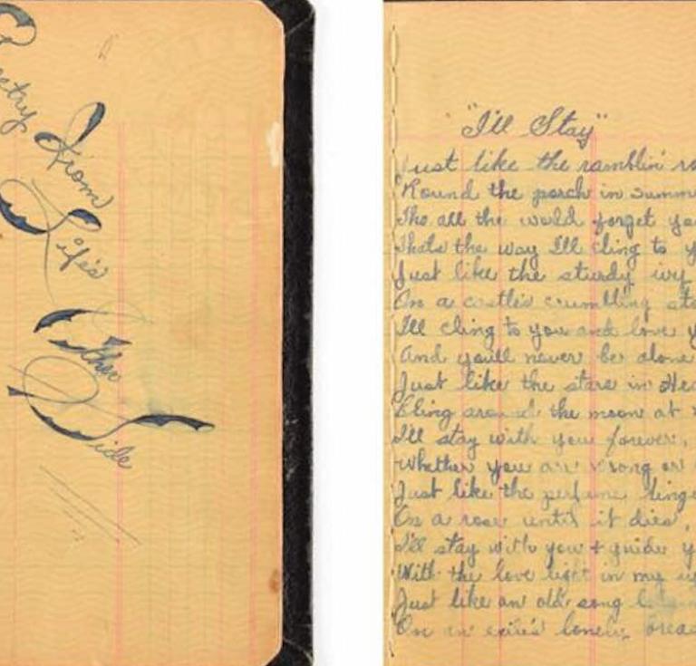 Bonnie Parker's Handwritten Poem Book