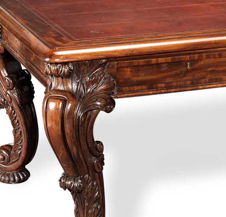 A George IV mahogany partners' library table attributed to Gillows 
