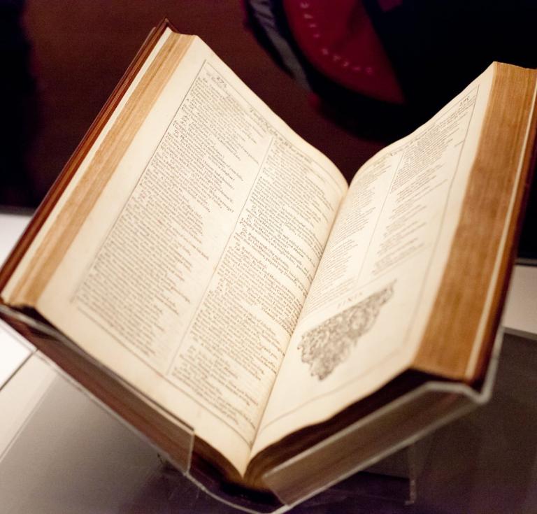 Shakespeare's First Folio, from the Trust's collections