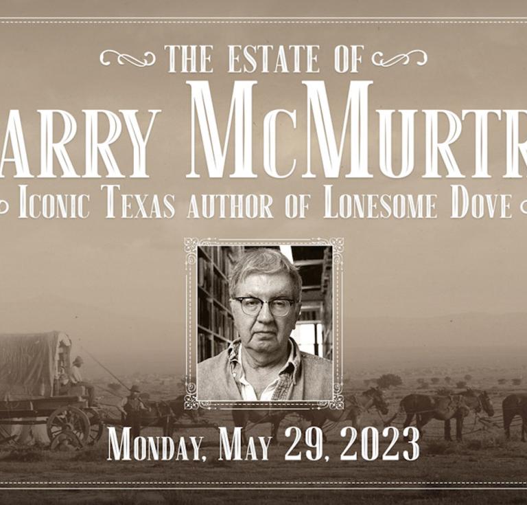 Larry McMurtry estate auction poster