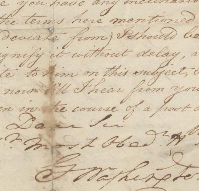 1787 George Washington letter