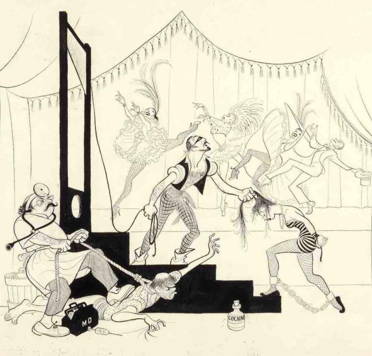 Al Hirschfeld (American, 1903-2003) Musical Comedy or Musical Serious?, The New York Times magazine interior illustration, November 3, 1957