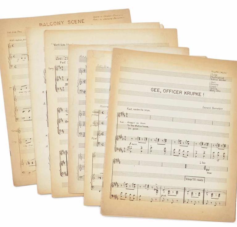Handwritten Stephen Sondheim Musical Scores at Bonhams