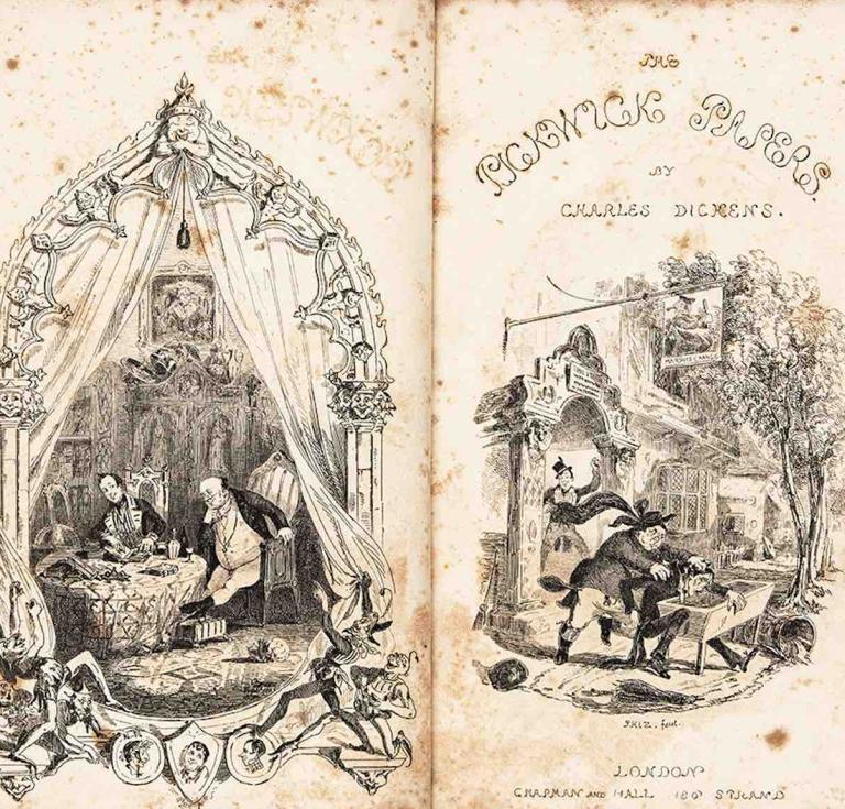 Lot 146: Charles Dickens, The Posthumous Papers of the Pickwick Club, 'Prime Pickwick', surmised to be one of a few first editions bound in book form, London, 1837. Estimate $30,000 to $40,000.