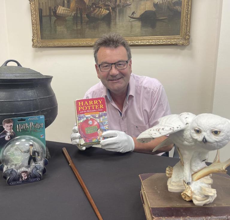  Auctioneer Richard Winterton says it will be a magical moment when the rare Harry Potter book goes under the hammer in Lichfield