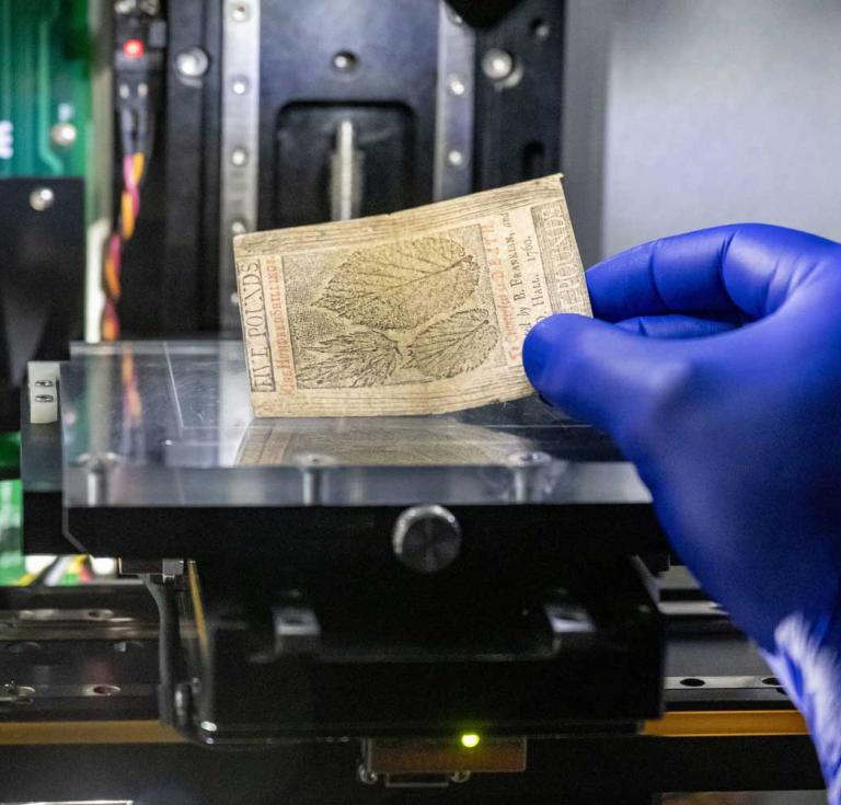 Khachatur Manukyan and his team employed cutting-edge spectroscopic and imaging instruments to get a closer look than ever at the inks, paper and fibers that made Benjamin Franklin’s bills distinctive and hard to replicate.