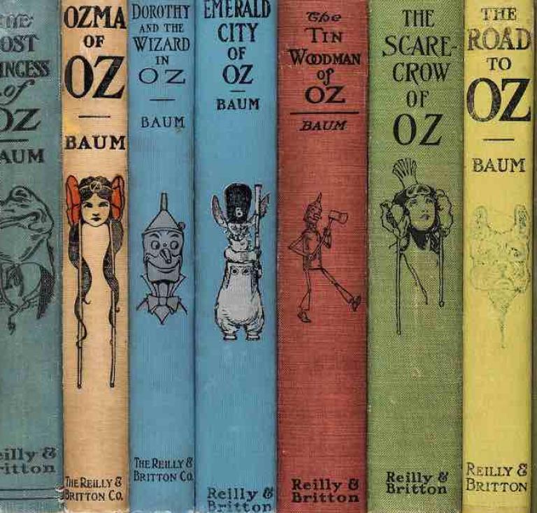 A collection of first editions of the Oz books