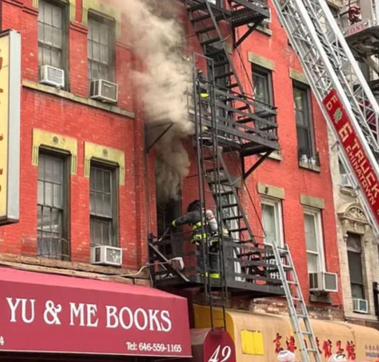 The fire above Yu & Me Books