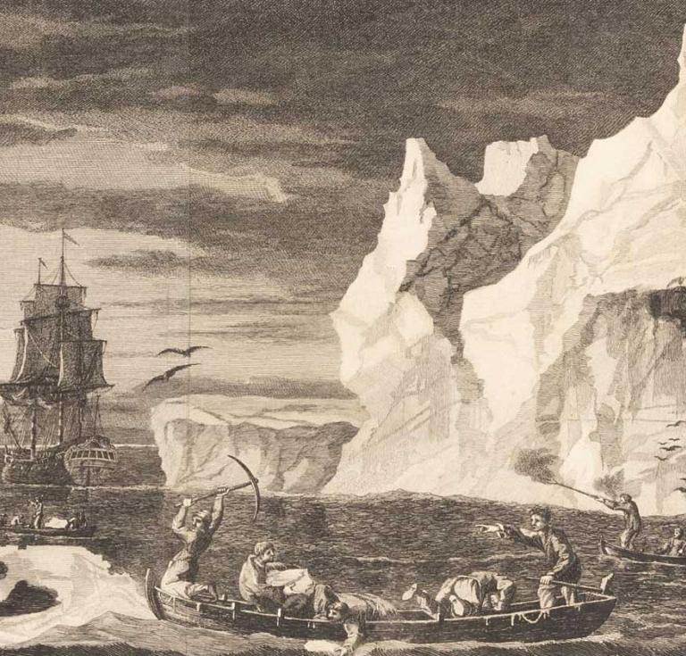 Engraving "The Ice Islands" from Cook's Voyages