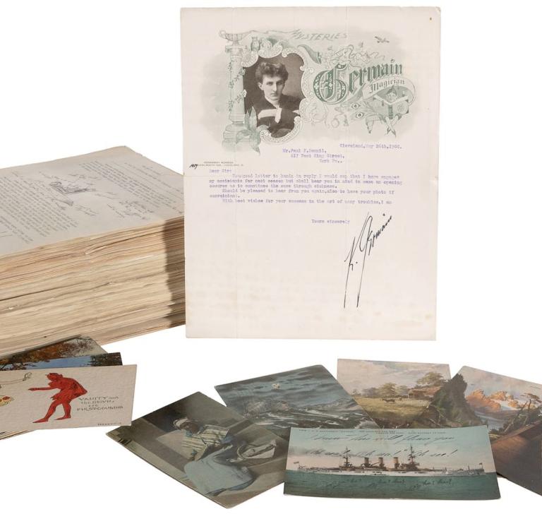 The important archive of correspondence between magician Karl Germain and Paul Fleming