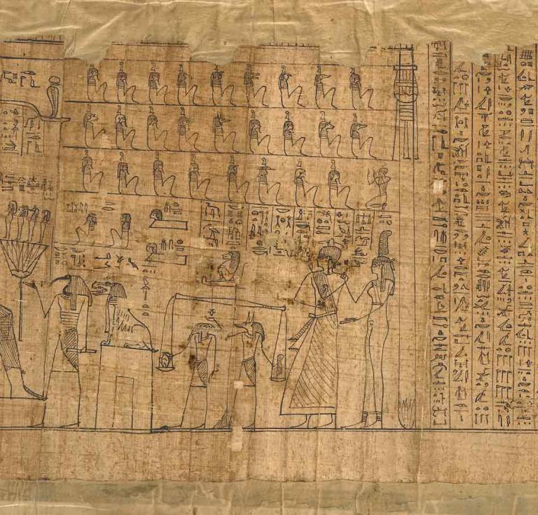 Papyrus of Pasherashakhet (detail), Egyptian, c375 - 275BC, ink on papyrus