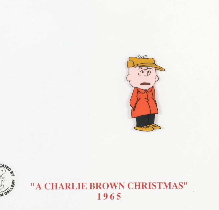 A Charlie Brown Christmas original Charlie Brown production cel Signed by Bill Melendez 