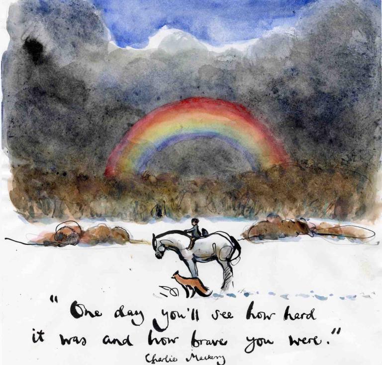 Charlie Mackesy, One Day You'll See, watercolour and ink on paper. Estimate: £3,000-5,000