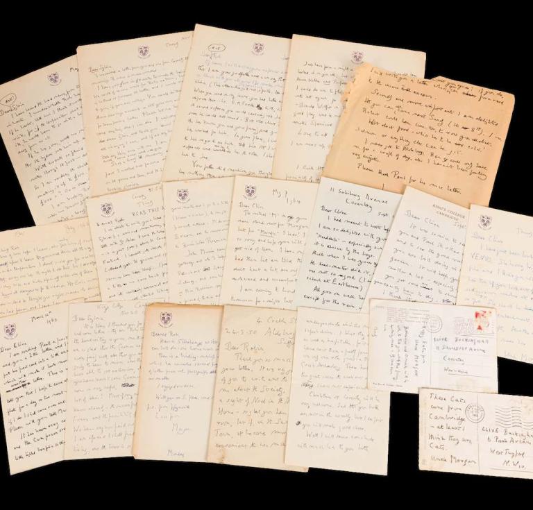 Selection of letters written by EM Forster on King’s College Cambridge headed notepaper