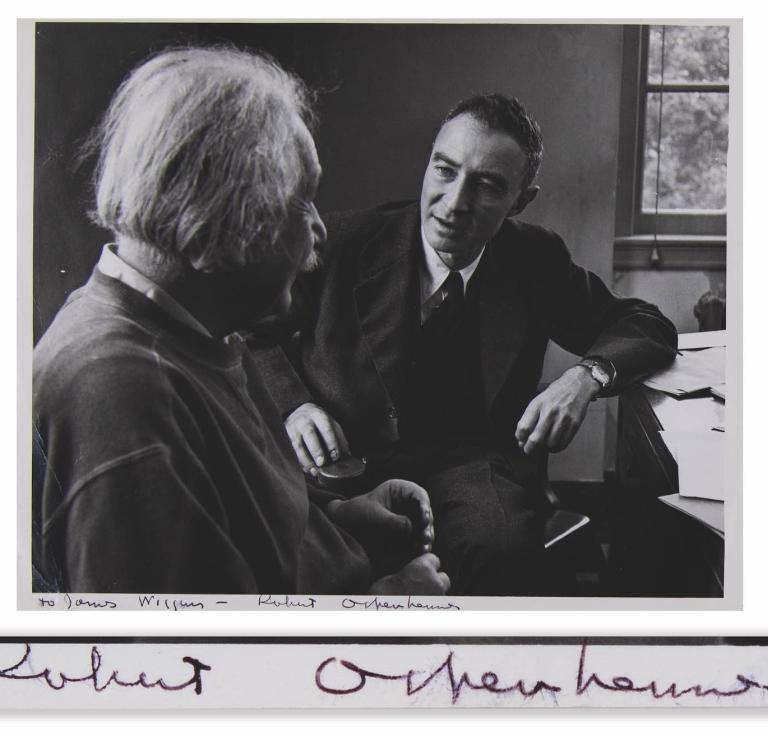 Robert Oppenheimer signed photograph