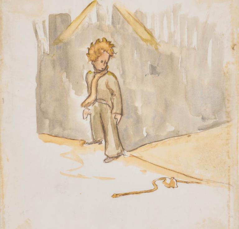 The original watercolour of the Little Prince