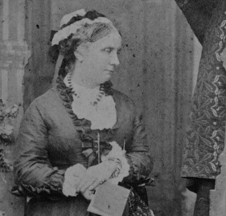 Georgina Hogarth standing, from Katie Dickens' photograph album