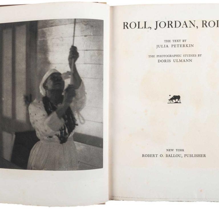 Title page opening of Doris Ullman's photographic study for "Roll, Jordan, Roll"