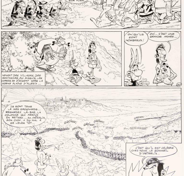 The page from Asterix in Corsica